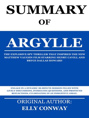 cover image of Summary of Argylle by Elly Conway